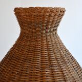 vintage rattan vase