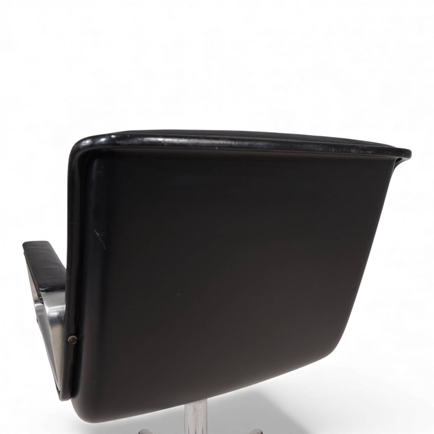 Swivel conference/dining chair in leather Wilkhahn Delta, by Delta Group, 1960