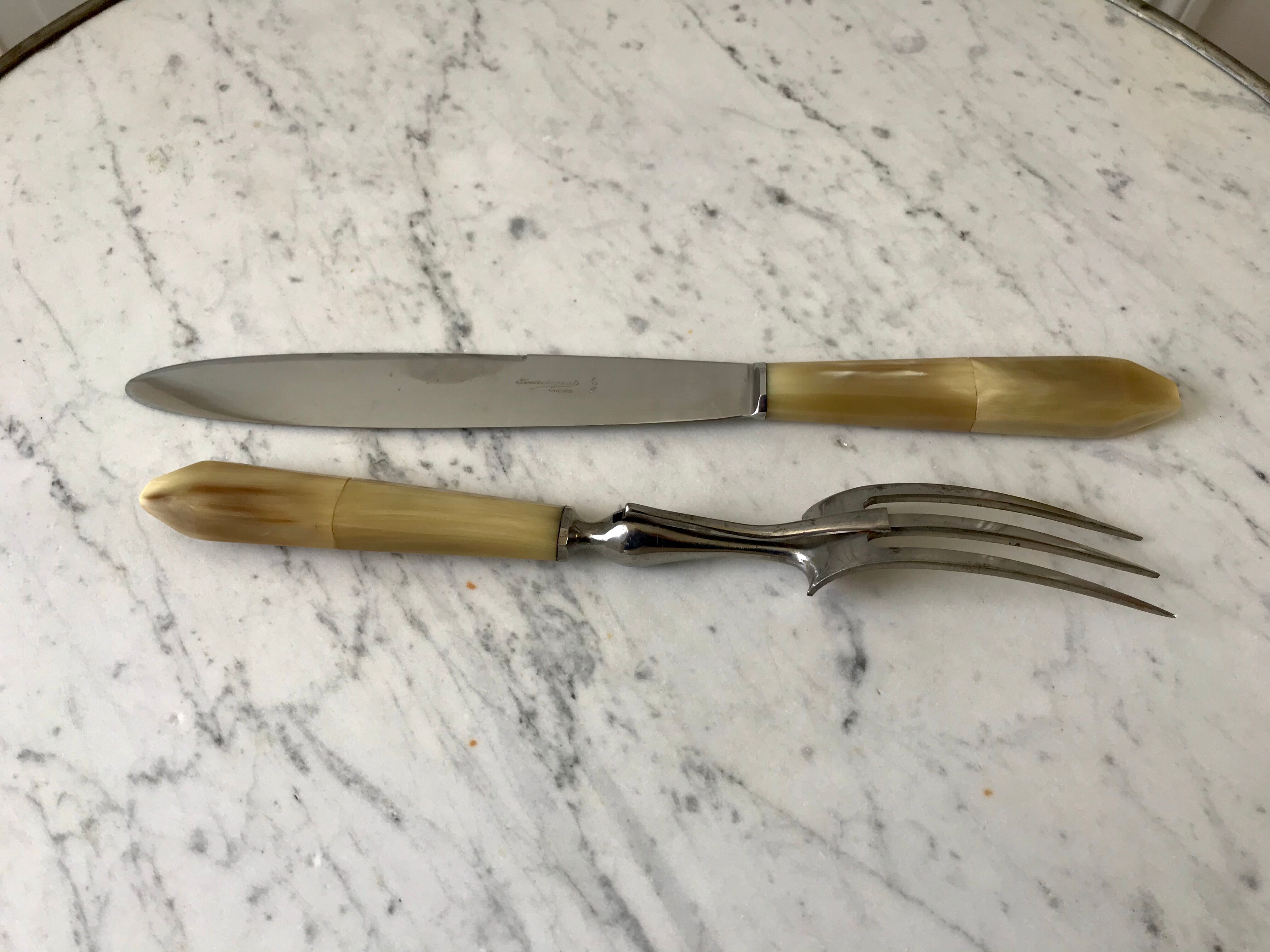 Duo of meat cutlery 50s