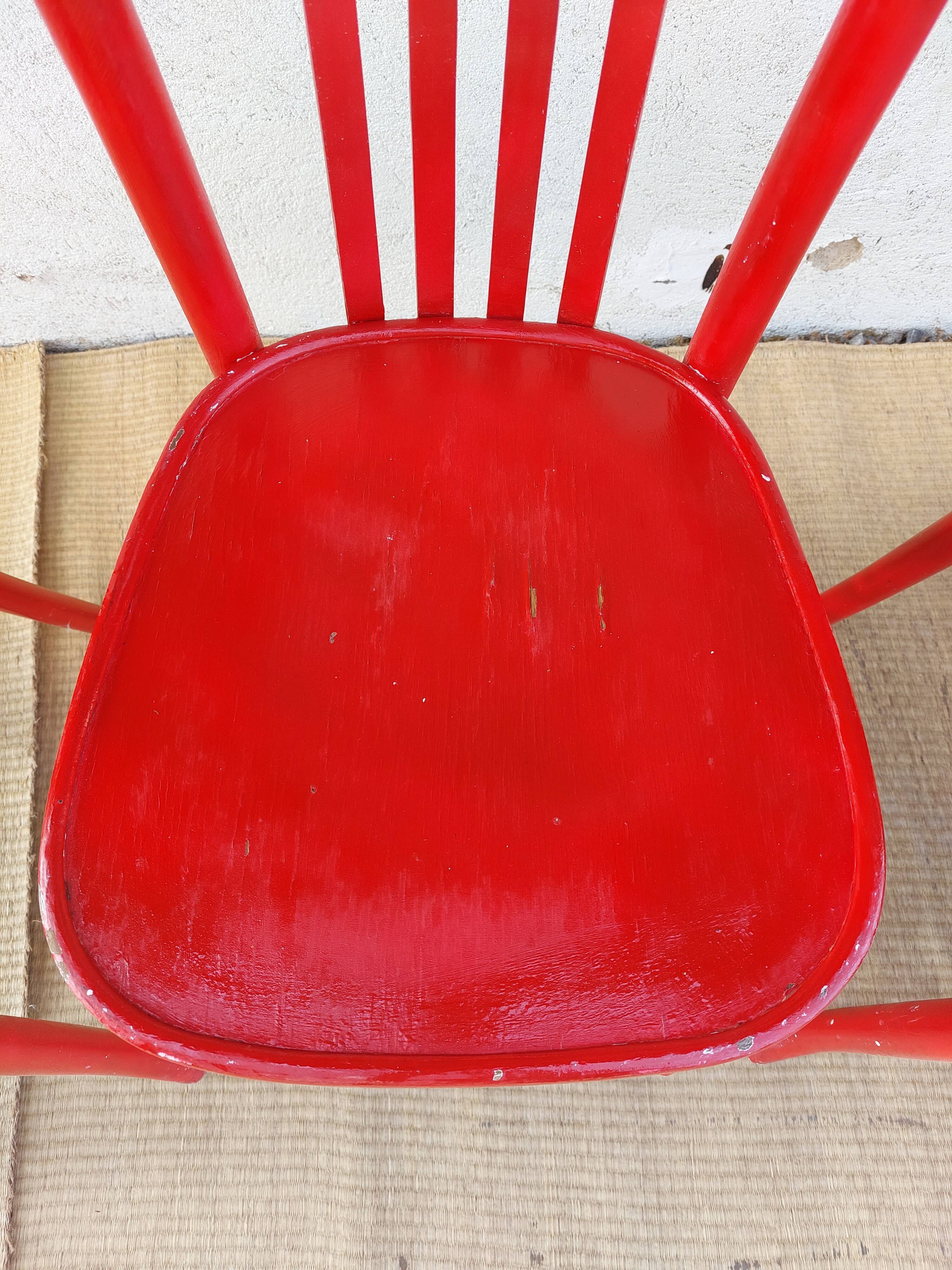 Red baumann chairs