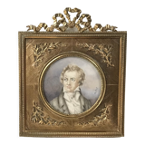 Miniature représentant un gentleman signé Clo Moret