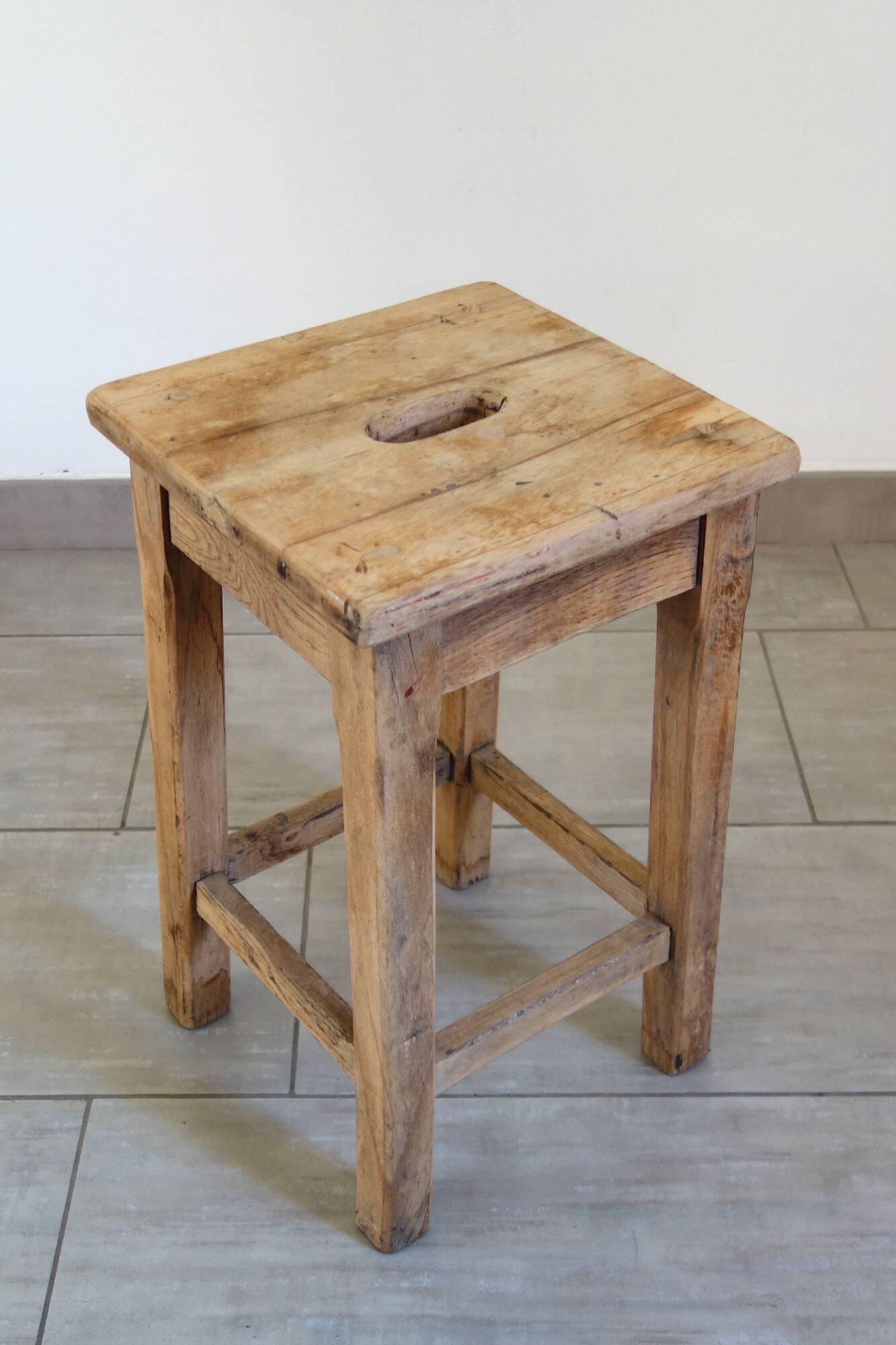 Antique PTT workshop stool