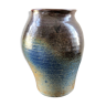 Vase en céramique bleu-marron