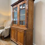 Vintage wooden display cabinet / wardrobe