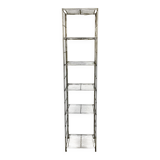 Large string shelf on legs - stainless steel - 1980s design