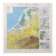 Vintage map of the Netherlands, Belgium, Luxembourg 43x43cm from 1950.