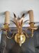 Vintage gold brass wall light - pineapple motif - 2 arms