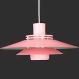 Great pink restored Danish ceiling lamp *** Danish design *** unique *** Denmark 1970's