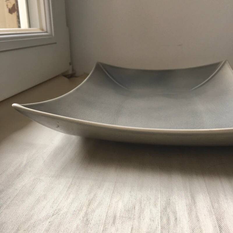 Vintage Grey Montgolfier Rectangular Plate 32 x 24 cm