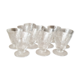 Suite of 11 glasses of cooked wine or port in sober and elegant glass