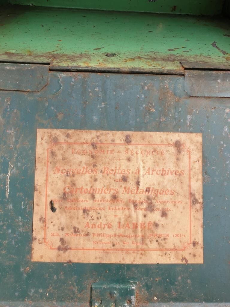 Lot 7 metal cartonniers 1920 André Labbé