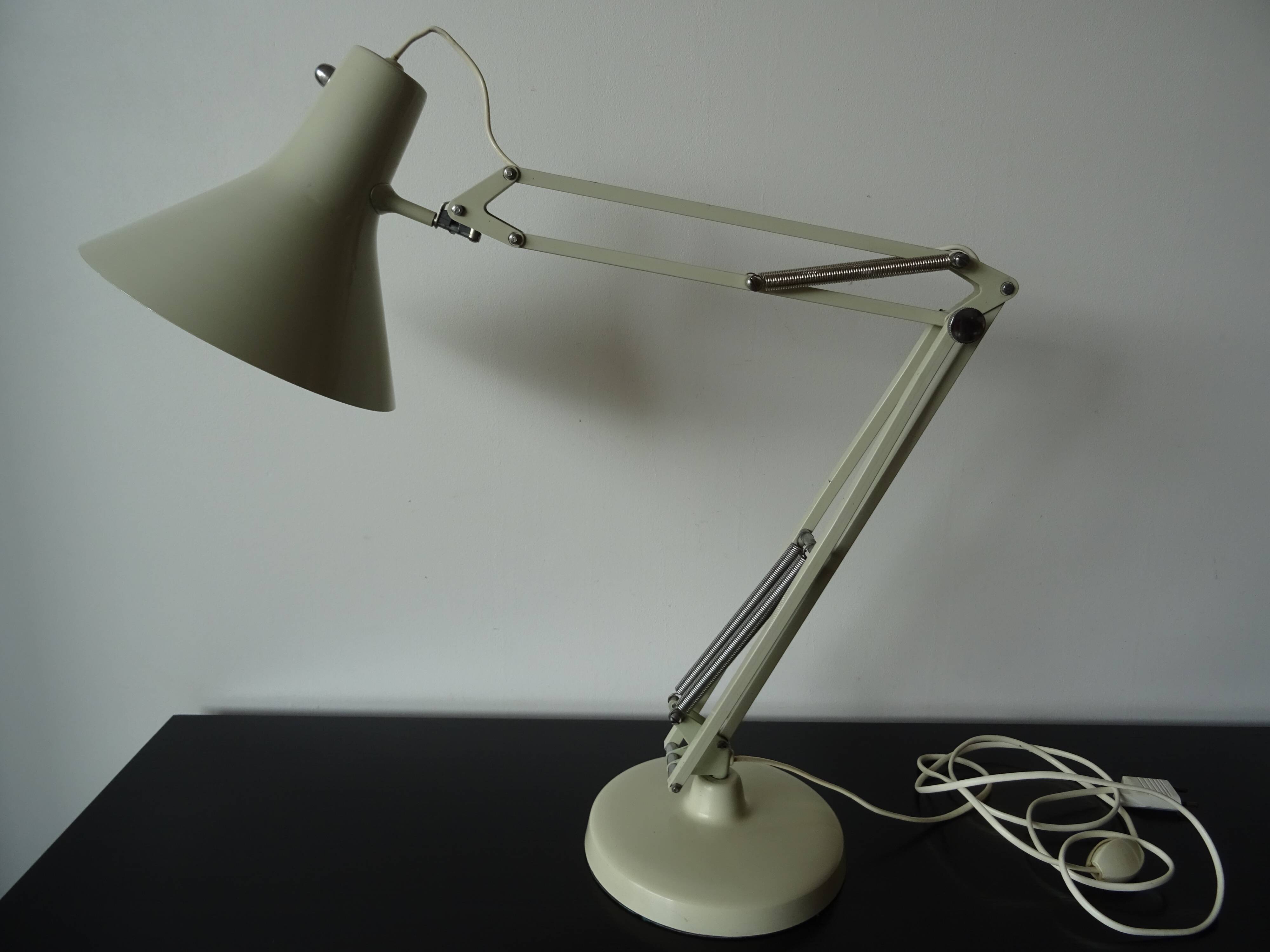 Vintage articulated Luxo industrial desk lamp