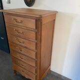 Semainier, commode 7 tiroirs en bois massif