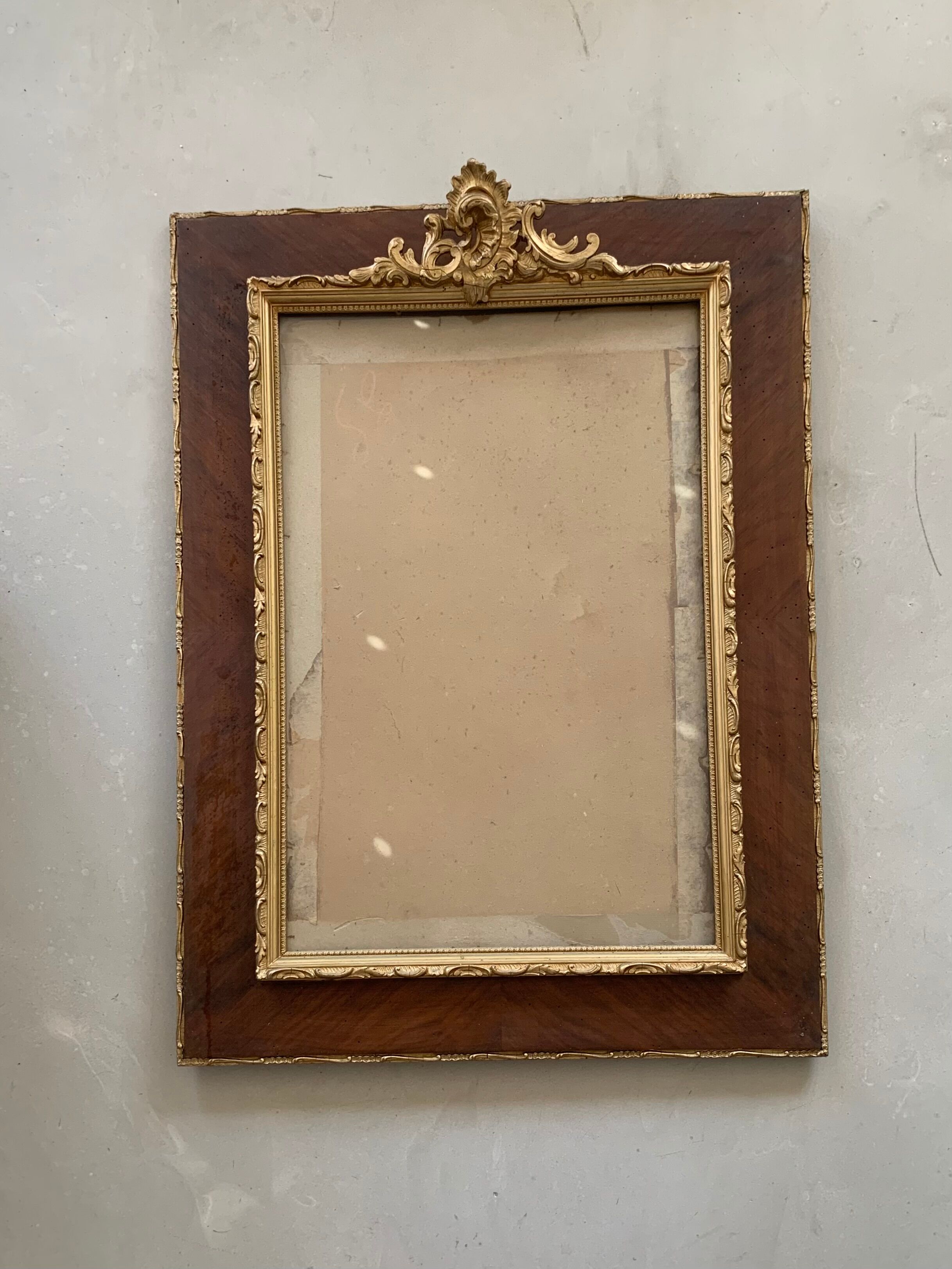 Large old wood and gilded frame