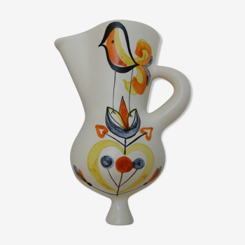 Vase bouquetière vintage de Roger Capron Vallauris France 1953-1965