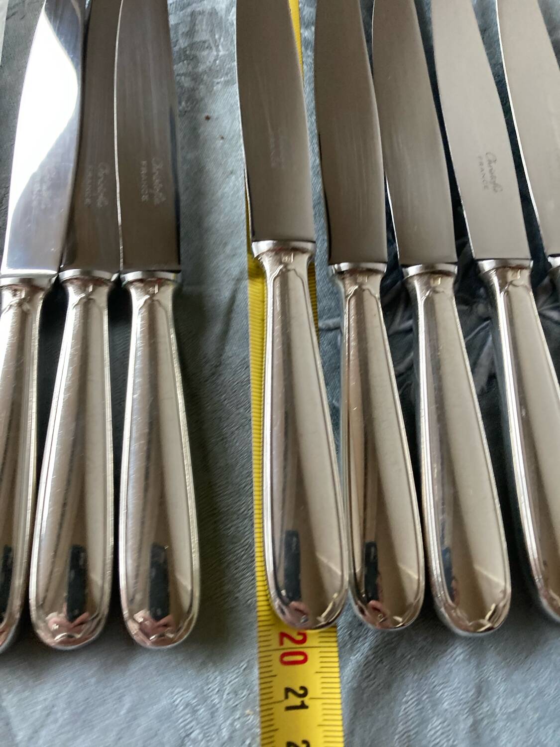 12 Christofle cheese knives