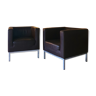 Pair Of Cube armchairs Giulio Marelli Paris Airport 20th