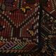 Burgundy Red Star Pattern Vintage Kilim Rug, 194x314Cm
