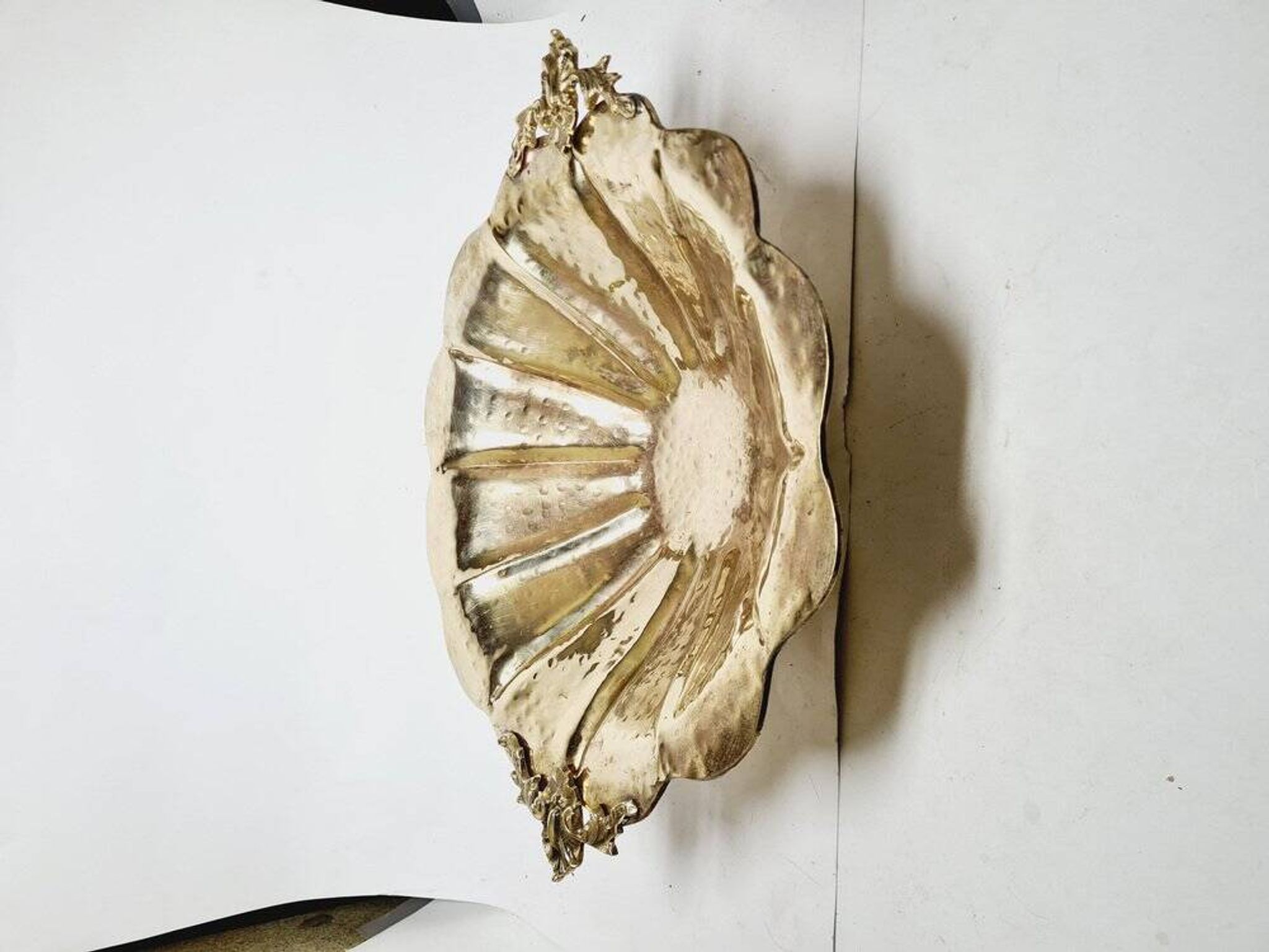 Art Deco hammered bowl on stand, Germany, 1930s