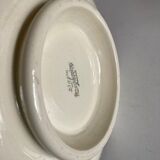 Sarreguemines ivory ivory pastry plate with godrons