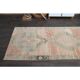 1970s Turkish Oushak Handmade Wool Cotton Orange Runner Rug 116x322