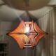 Age french 60s mid century wooden pendant