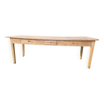 Table de ferme 3 tiroirs
