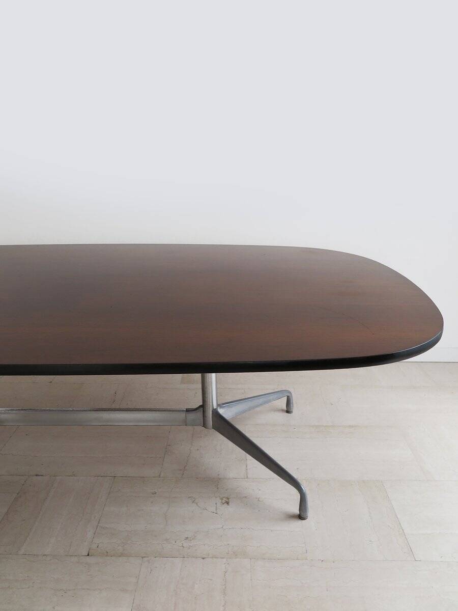 Large Wood and Aluminum Table by Charles & Ray Eames for Herman Miller, 1960s