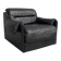 Black leather lounge chair by Dreipunkt, 1970s