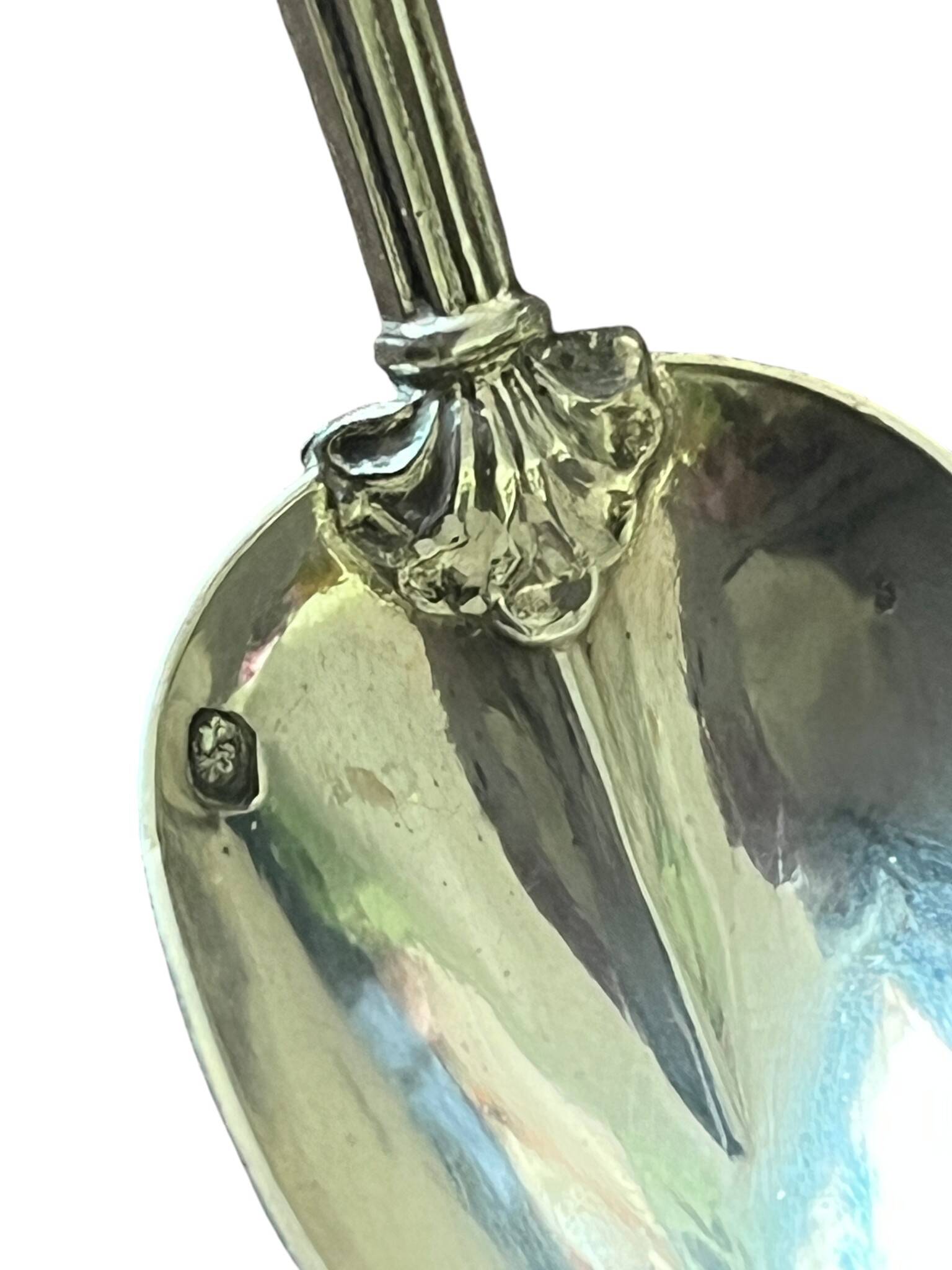 Silverware, medicine spoon with Minerva punch, 19th century.