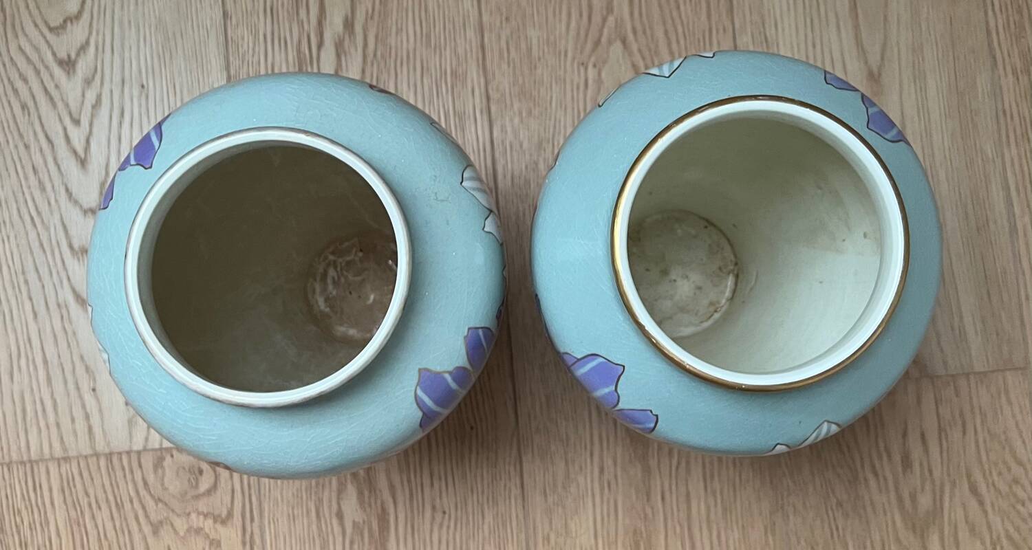 Set of 2 Art Nouveau Boch BFK vases