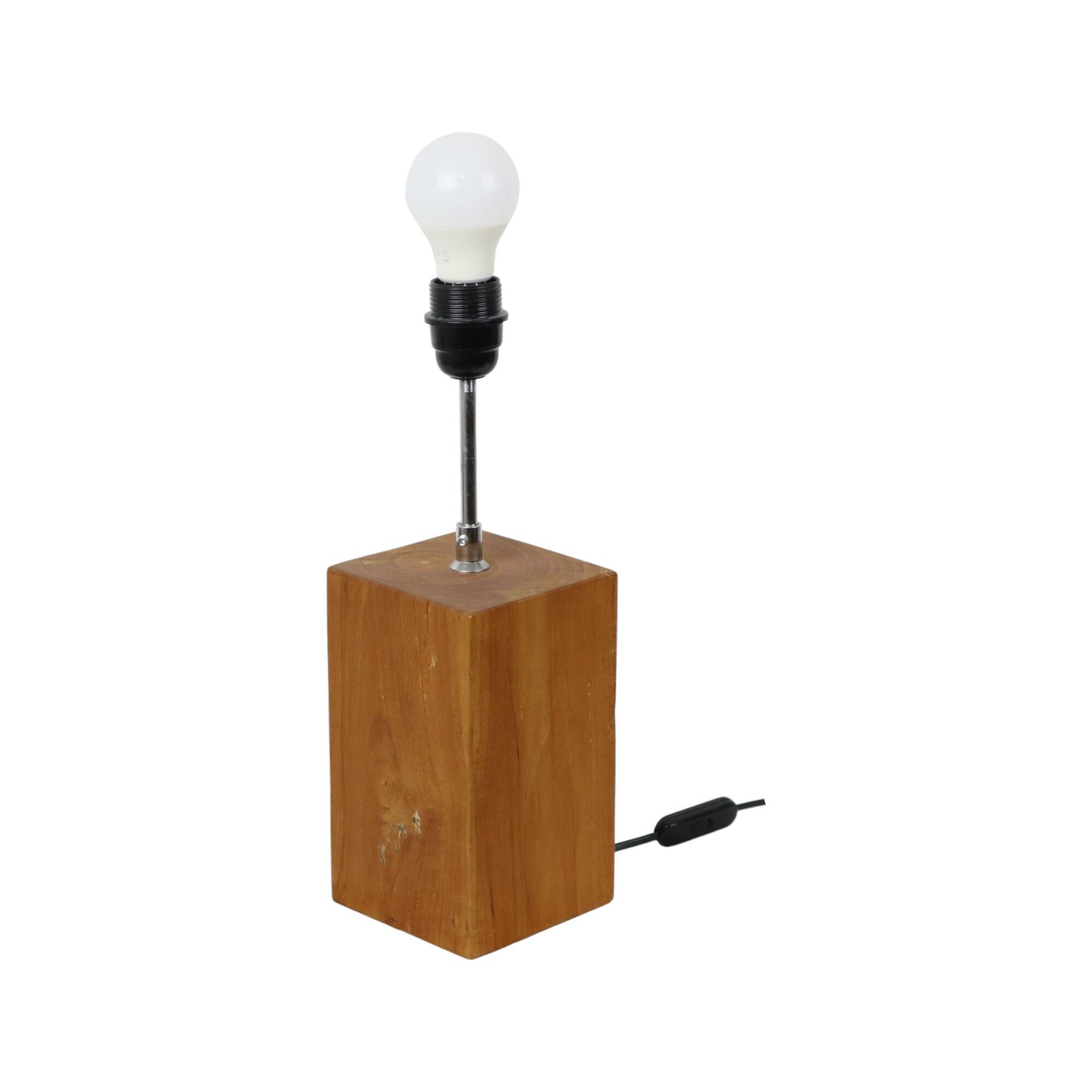 Rural Lamp Solid Wood Adjustable Table Lamp