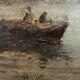 Breton, Marine, oil on canvas marouflée, nineteenth century