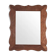 Miroir en chêne vintage des années 1970 avec cadre ondulé en forme de coquille.