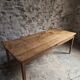 Antique French farmhouse dining table in oak and poplar, 1850–1900
