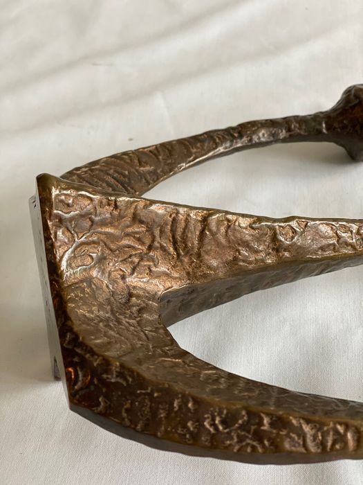 Bougeoir brutaliste danois bronze