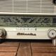Old radio atlantic bakelite white & bordeaux red vintage #a533