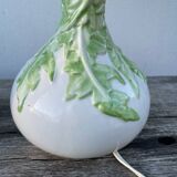 White foliage ceramic lamp