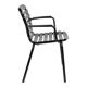 Black aluminium garden chair