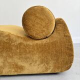 Graphic ochre armchair