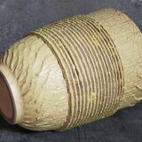 French Art-Deco ceramic vase cracked vanilla