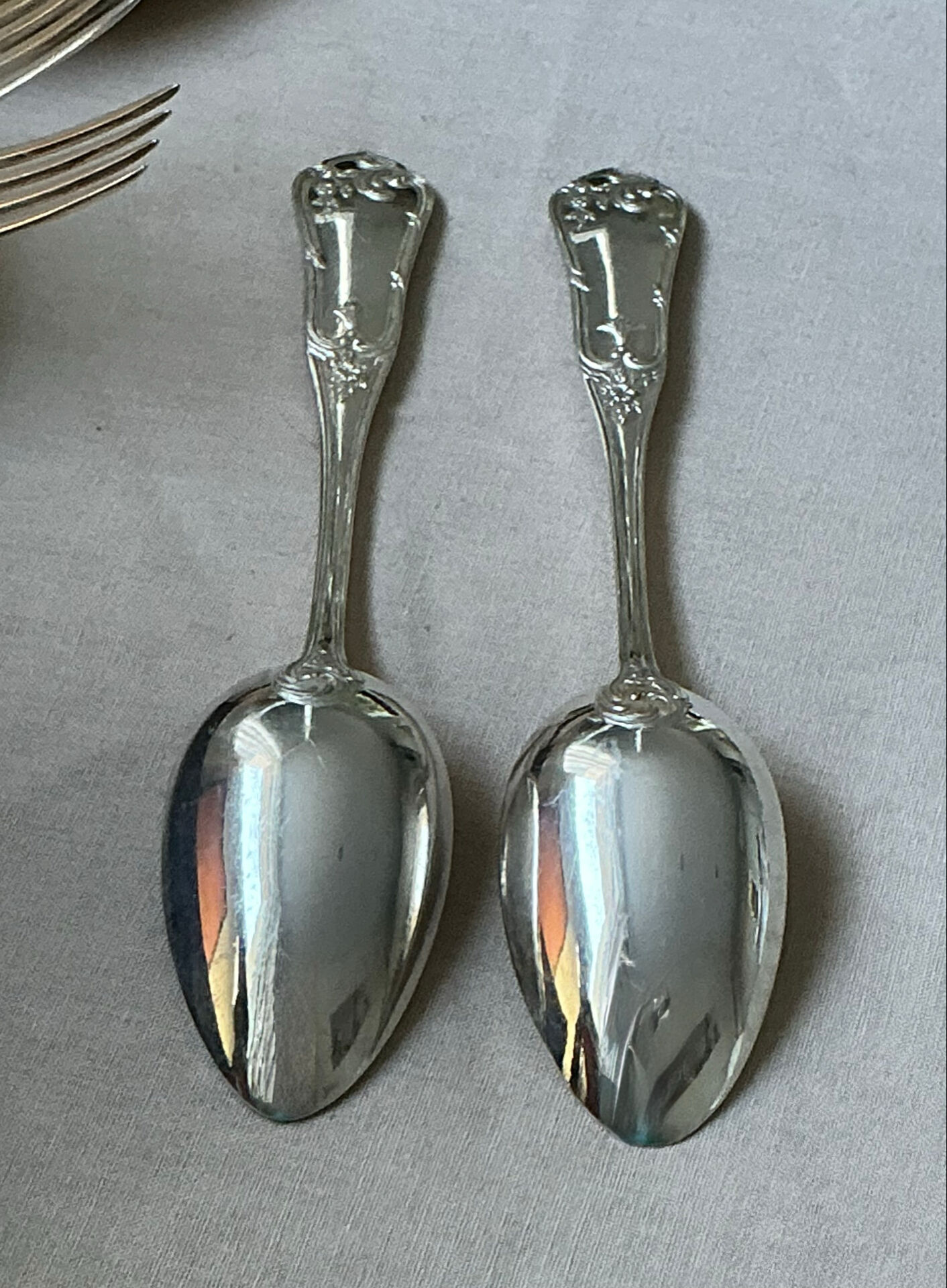 Elegant cutlery set 1900-1910 Boulenger "White 84" 24 place settings