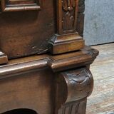 Walnut chest with rich Renaissance-style carvings, 17th century