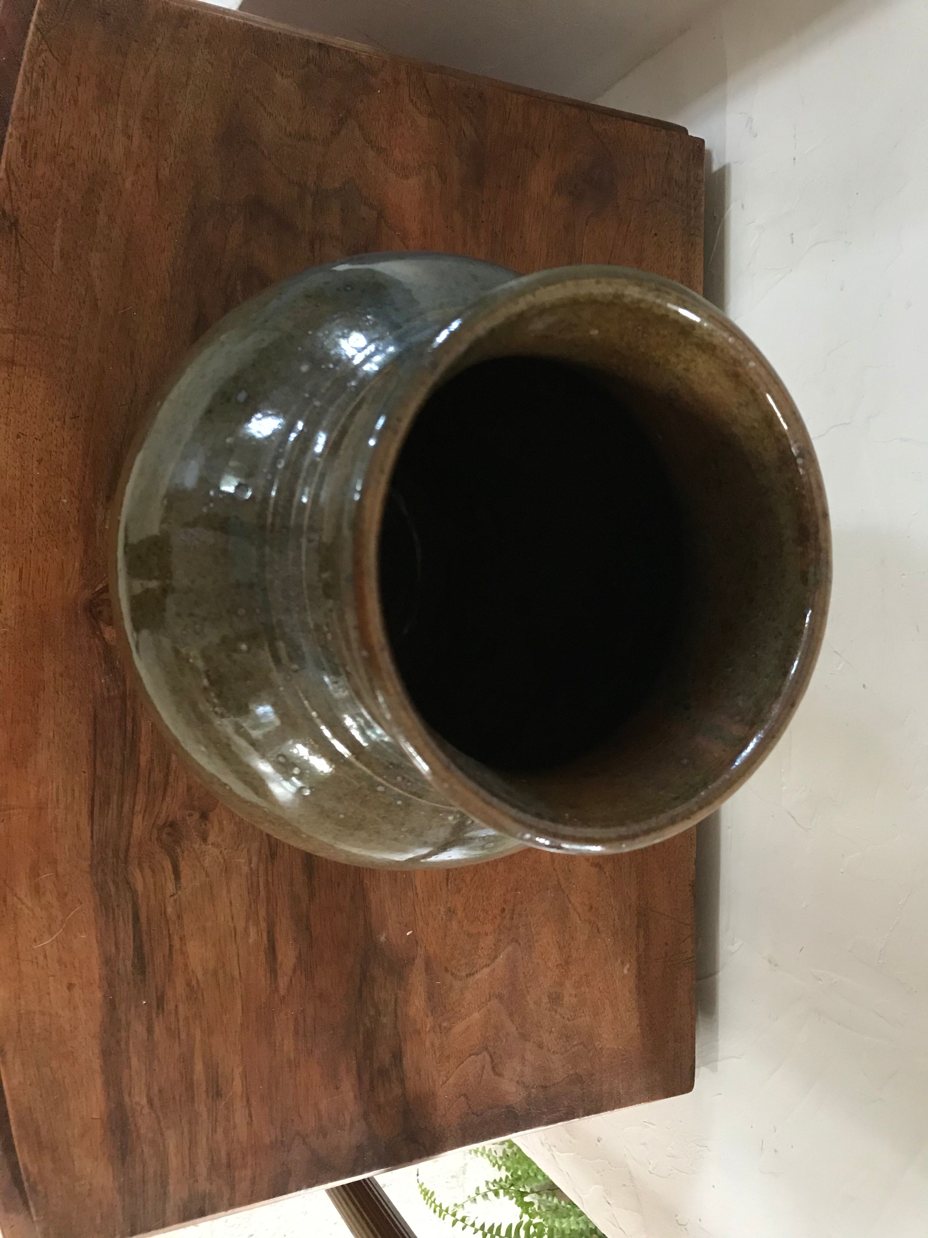 Vintage vase in enamelled ceramic