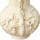 Pair of fine cream earthenware vases from Langeais, decorated with vine.