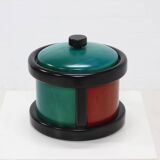Postmodern Italian Wooden Ice Bucket by Pietro Manzoni 1980s