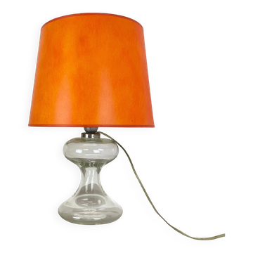 Lampe de table en verre lucide M moderne base ML 1 par Ingo Maurer, Allemagne, années 1960.