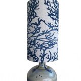 Vintage glazed stoneware lamp