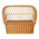 Banquette coffre vintage en osier