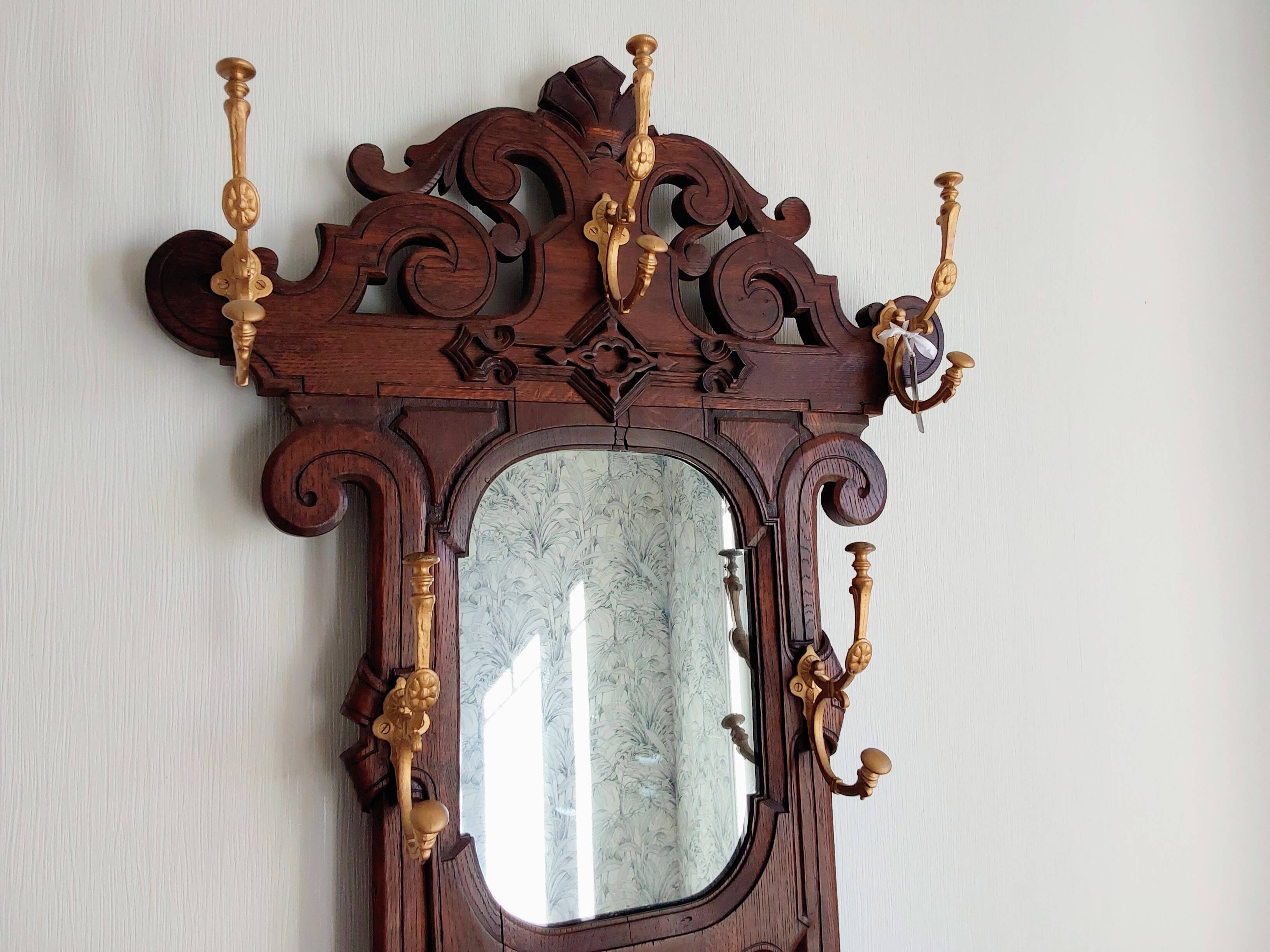 oak coat rack wardrobe